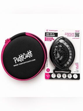 PuffCuff Original Jumbo Hair Clamp Set Black Textured Hair Curl Friendly NWT